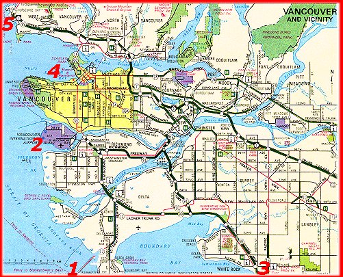 Map of Metropolitan Vancouver
