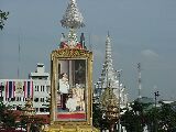Any foreigner making a rude comment about the King risks immediate deportation.  Pictures of the King are seen on every other street corner, in most business places and in a lot of Thai homes.